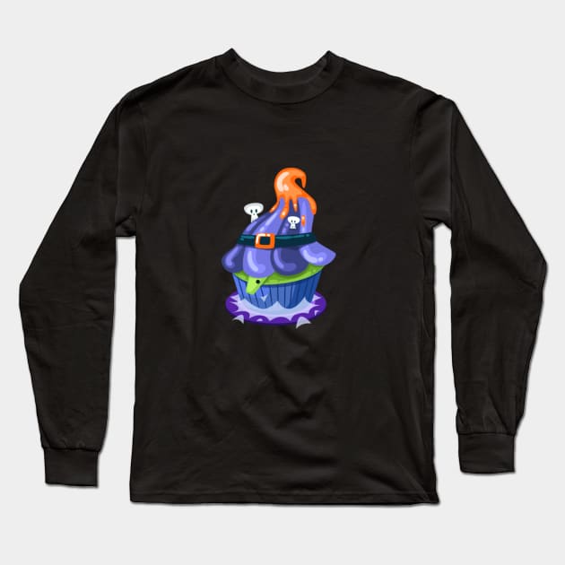 Halloween Bat Cake Long Sleeve T-Shirt by Family shirts